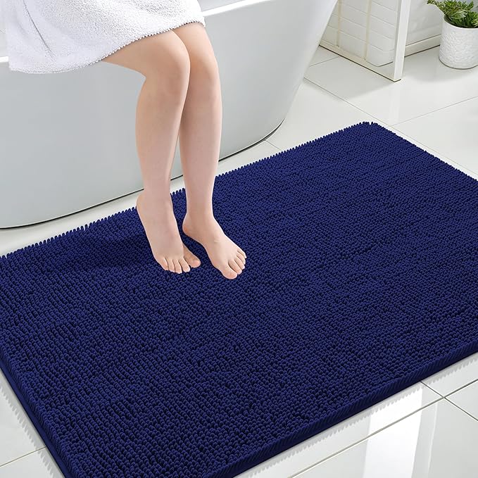 OLANLY Large Bathroom Rugs 44x32, Extra Soft Absorbent Chenille Bath Rugs