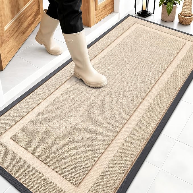 OLANLY Front Door Mat Indoor Outdoor Entrance, Waterproof All-Season,