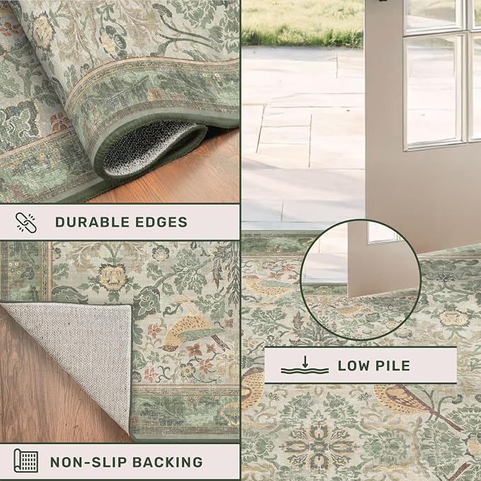 Hazo Haus Washable 6x8 Area Rug