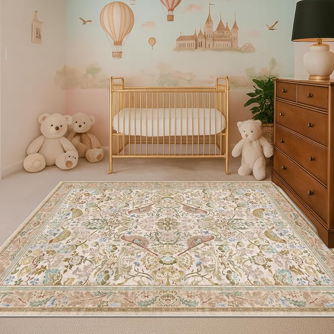 Washable Area Rug 4x6 for Living Room