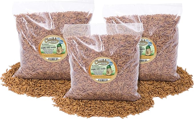 5lb Dried Black Soldier Fly Larvae Non-GMO Dried Insects for Chickens High Protein Chicken Feed Meal Worms for Wild Birds & Chicken Treats for Laying Hens