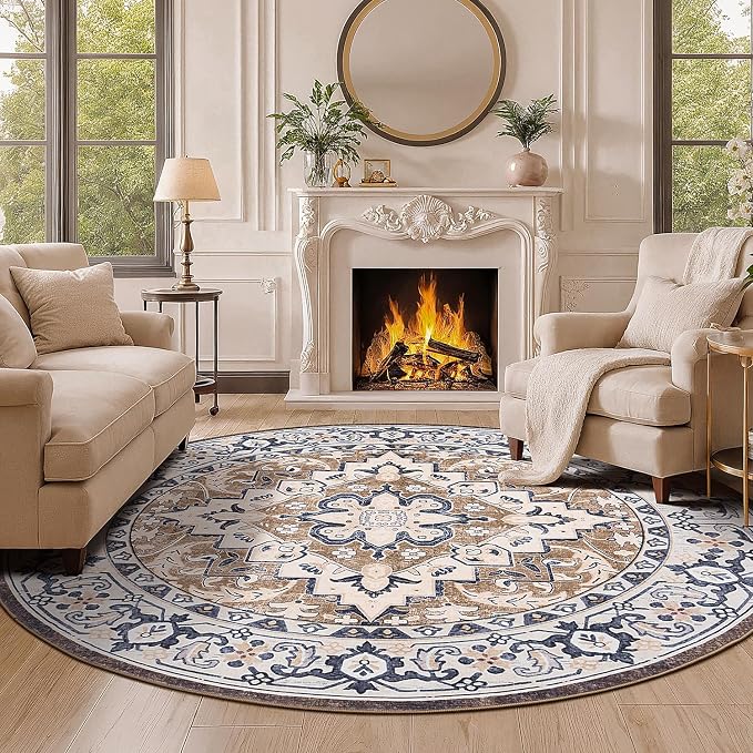 Lofus 8ft Area Rugs for Living Room, Washable Area Rug, Rugs for Bedroom