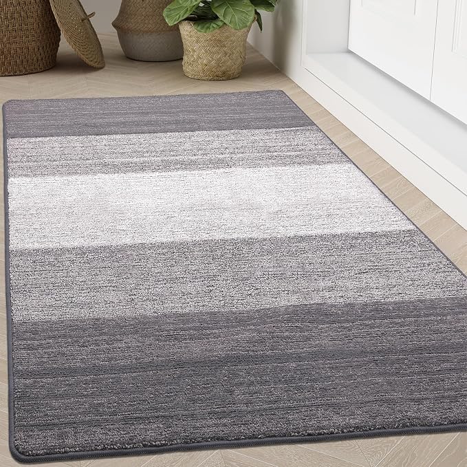 Kitinjoy Indoor Outdoor Door Mat, 71x47 Non-Slip Absorbent Dirt Trapper
