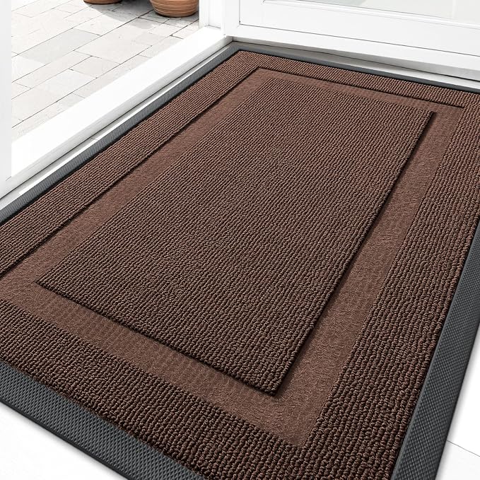 OLANLY Front Door Mat Indoor Outdoor Entrance, Waterproof All-Season,