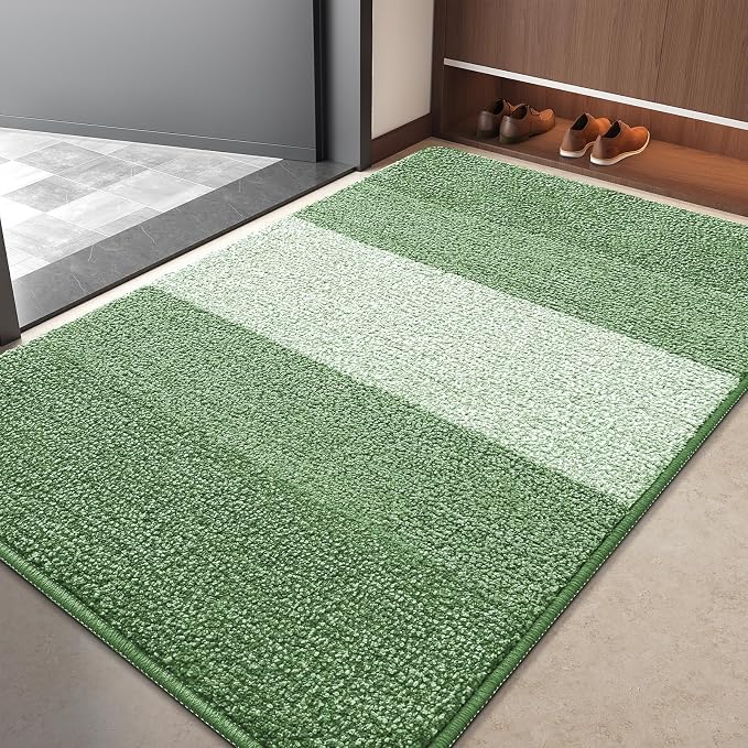 Kitinjoy Indoor Outdoor Door Mat, 40x32 Non-Slip Absorbent Dirt Trapper