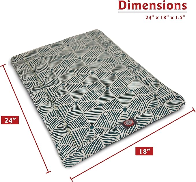 24" Charlie Emerald Green Crate Dog Bed Mat By Majestic Pet Products