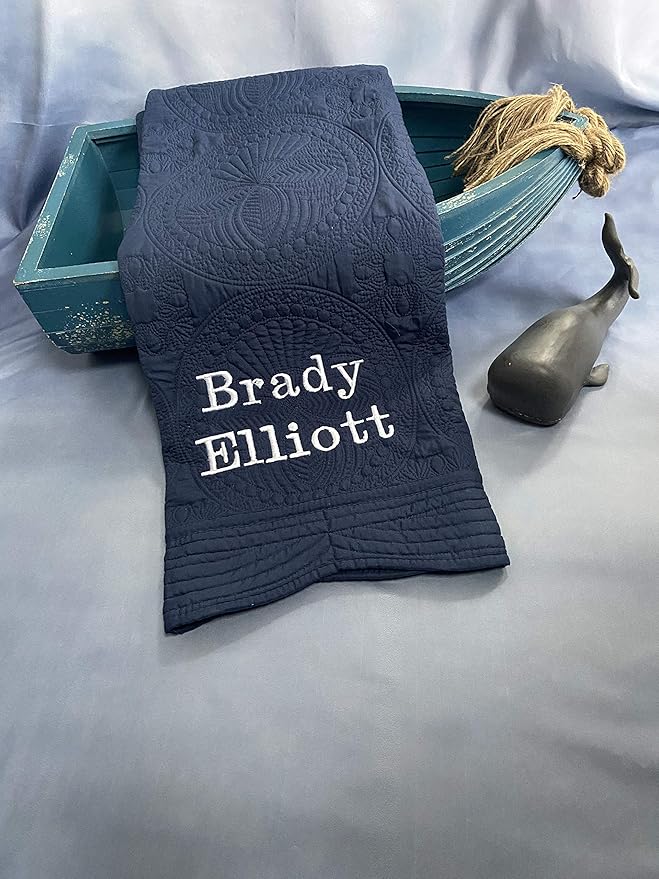 Personalized Baby Blanket Baby Quilt Monogrammed Blankets for Boys and Girls Embroidered Baby Gifts Full Name