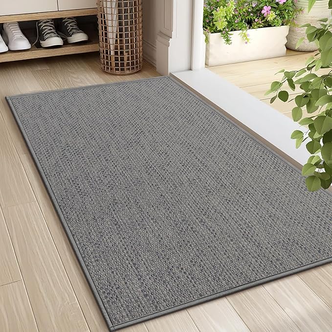LEKEEPGO Door Mat 24"x36", Non Slip Door Mat Indoor Entrance, Rubber Backing
