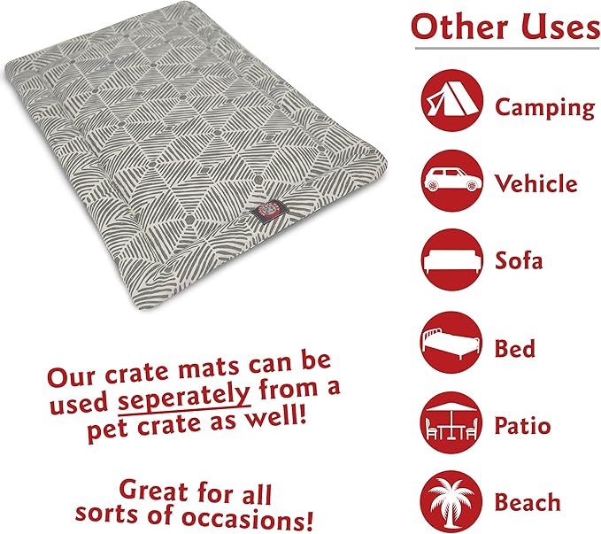 42" Charlie Metallic Crate Dog Bed Mat By Majestic Pet Products