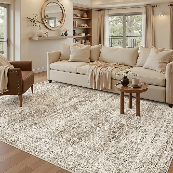 Soalmost 6x9 Area Rug for Living Room Washable 6x9 Rug Non-Slip Modern Rugs for