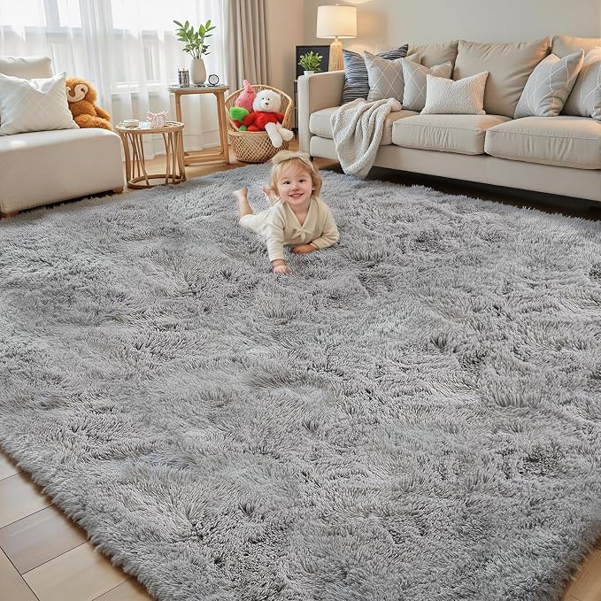 8x10 Area Rugs for Living Room Bedroom Rug, Large Shaggy Soft Plush Furry