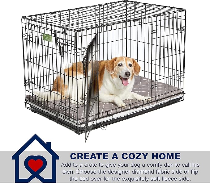 MidWest Homes for Pets Quiet Time Couture Paxton Pet Bed with Removable Pillow Cover, Mushroom, 30"