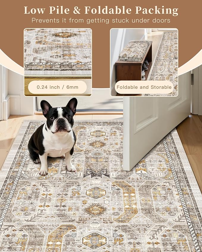 Madane Washable Rug 8x10 Area Rugs