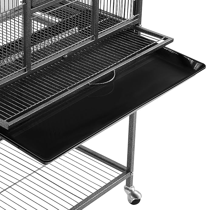 Yaheetech Wrought Iron Extra Large Bird Parakeet Cage with Detachable Stand for Cockatiel Sun Green Cheek Conure Lovebird Budgie Finch Canary Bird