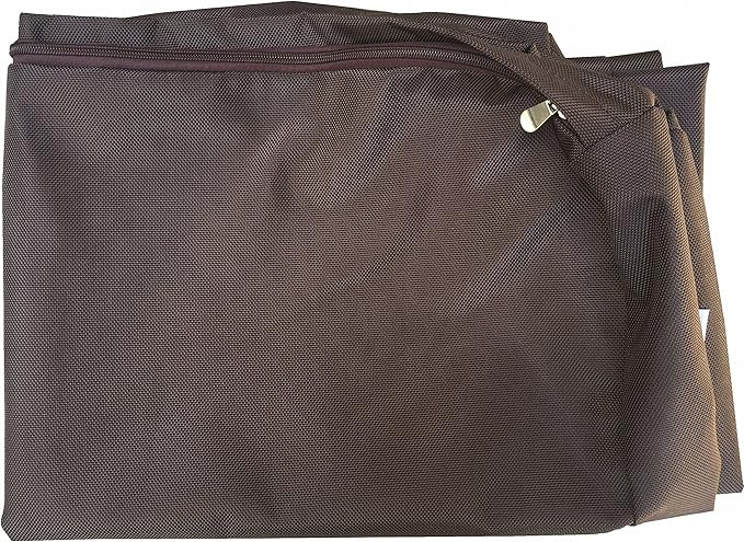 Dogbed4less Medium Shredded Memory Foam Dog Bed Pillow with Waterproof Liner and Heavy Duty Nylon Cover 37X27 Inches, Seal Brown