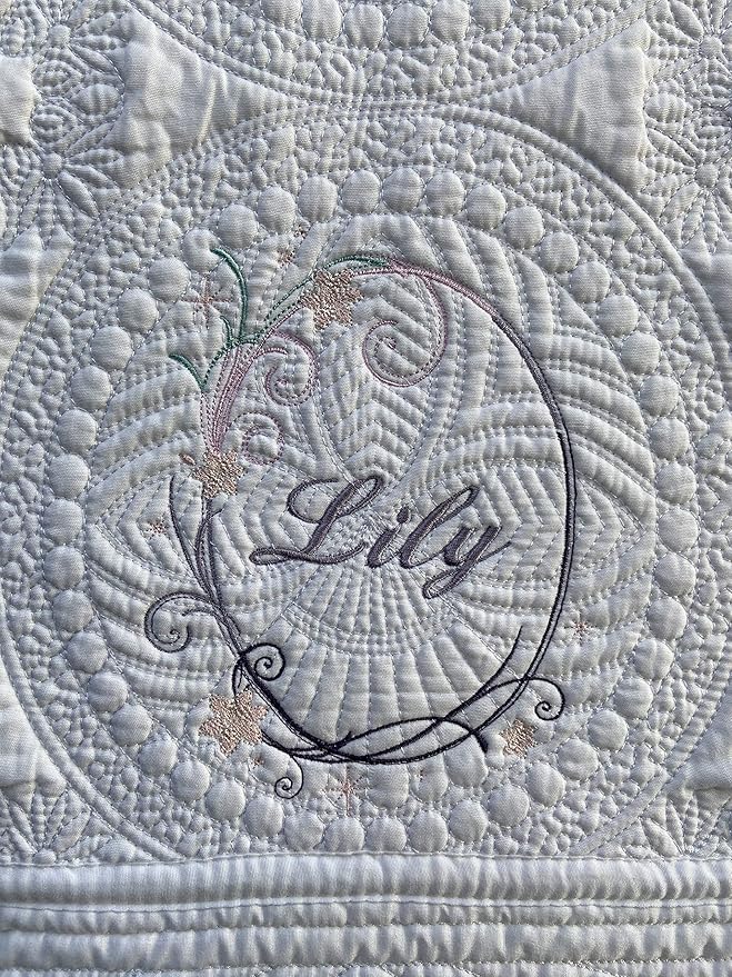 Personalized Baby Blanket Baby Quilt Monogrammed Blankets for Boys and Girls Embroidered Baby Gifts Lily