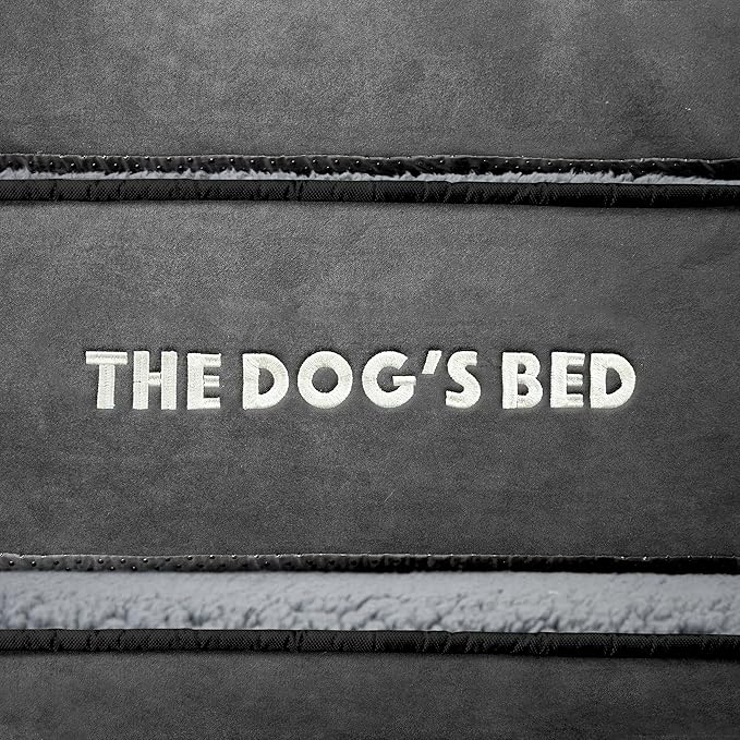 The Dog’s Bed Replacement Outer Cover & Bolster for Standard Foam Beds, Flannel Fabric, Grey, XL