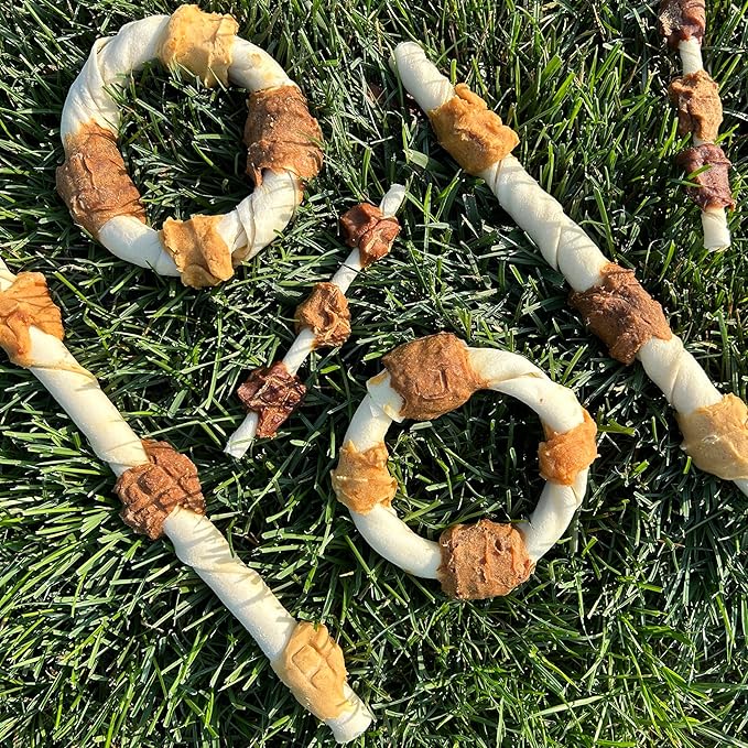 Cadet Gourmet Shish Kabob Dog Chews for Small Dogs, Rawhide Treats with Chicken, Duck and Sweet Potato, Healthy & Natural Beef Hide, 5-Inch Sticks, 24 oz