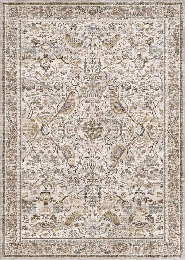 Large Washable Floral 10x14 Area Rug