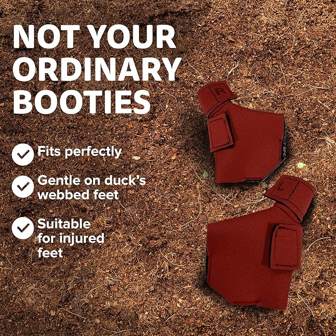 Duck Shoes for Injured Feet – Protective Neoprene Footwear for Ducks, Protective Shoes for Birds with Injured feet, Bumblefoot Relief - Small, 2.5’’ Max. Inside Width - Red