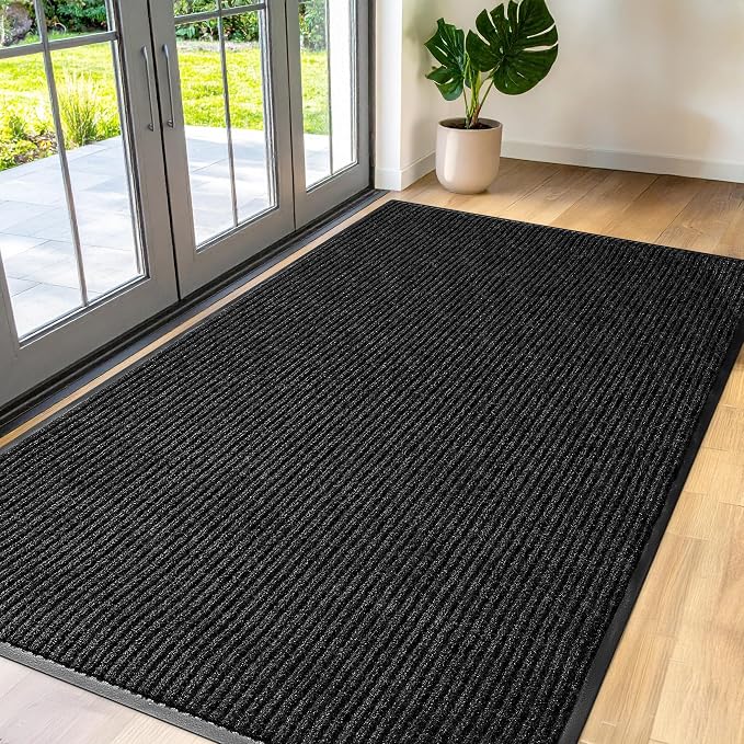 Large Door Mat 3' x 5' Charcoal, Heavy Duty Commercial Floor Mat, Industrial